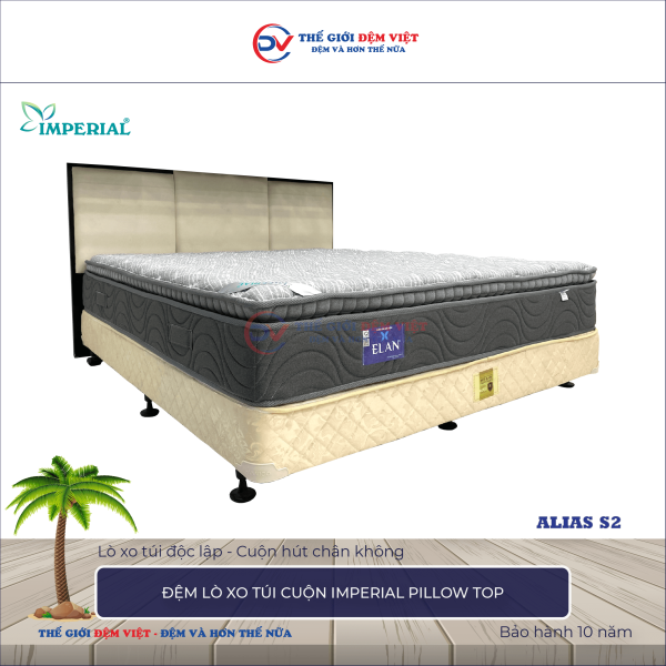 Đệm lò xo túi cuộn Elan IMPERIAL PILLOW TOP 2